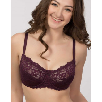 Мереживний бюстгальтер з напівм’якої чашкою на бавовняній підкладці Elita 296