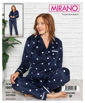 Флисовая пижама для сна на пуговицах Mirano 1207