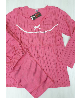 Бавовняна жіноча піжама FAZO 415 Рожева