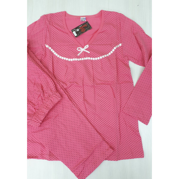 Бавовняна жіноча піжама FAZO 415 Рожева