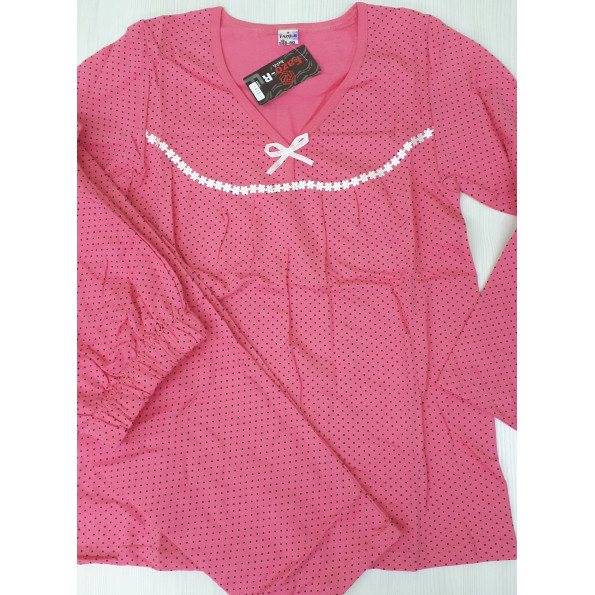 Бавовняна жіноча піжама FAZO 415 Рожева