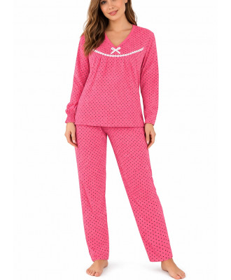 Хлопковая женская пижама FAZO 415 Розовая