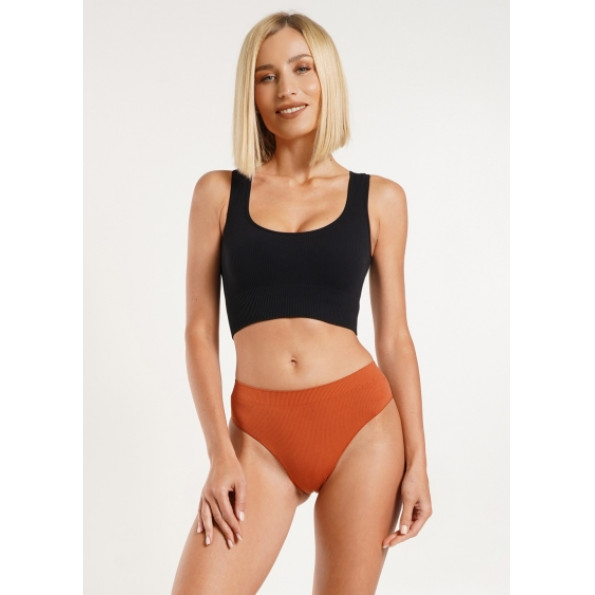 Топ в рубчик на широких бретелях GIULIA TOP RIB