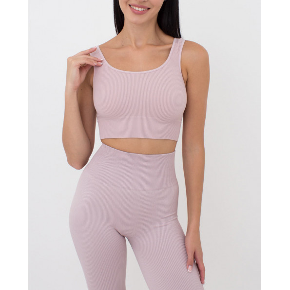 Топ в рубчик на широких бретелях GIULIA TOP RIB