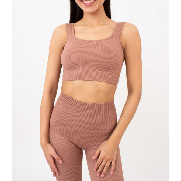 Топ в рубчик на широких бретелях GIULIA TOP RIB