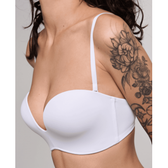 Бюстгальтер балконет з глубокою лінією декольте Luna 1523 Caramela 