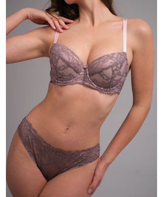 Мереживний комплект білизни Marta Lingerie 215 Smoky