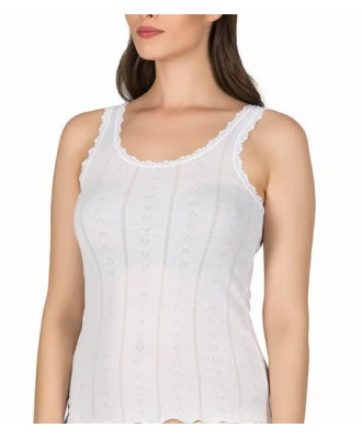 Женская майка с кружевом Nicoletta 23493