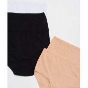 Батальные хлопковые трусы в рубчик с высокой посакой Nicoletta 110243