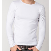 Бавовняний чорний лонгслів для чоловіків Ozkan 0266