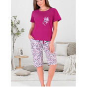 Хлопковая пижама с бриджами 32028 Flower