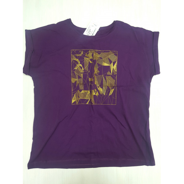 Женская батальная футболка из хлопка Samo 4099