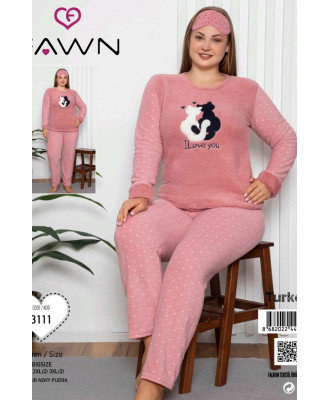  Батальная флисова пижама с махрой Fawn 3111