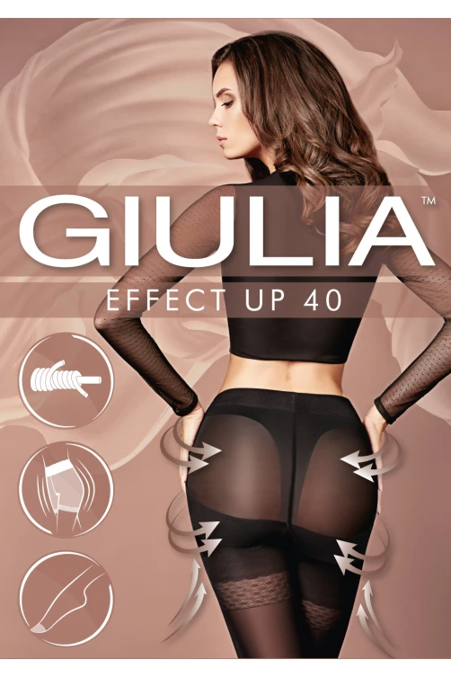 Колготки с моделирующими шортиками GIULIA Effect Up 40 den 