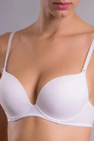 Гладкий бюстгальтер Acousma 6065 с гелевым push-up, белый