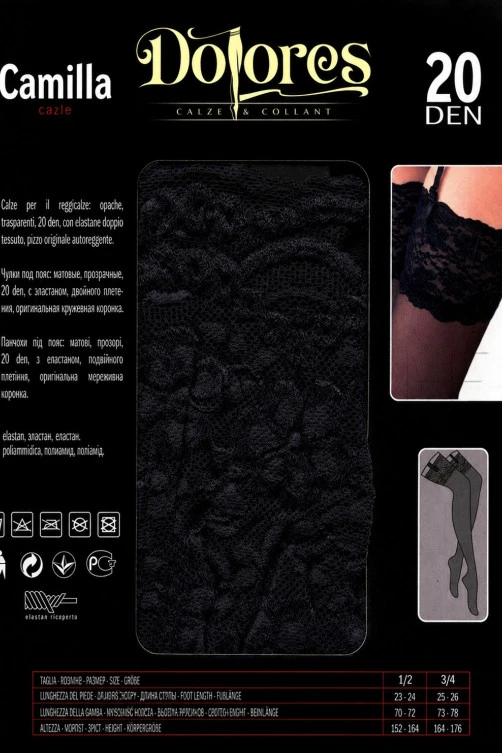 Чулки под пояс DOLORES Camilla 20 den erotic line