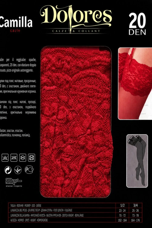 Чулки под пояс DOLORES Camilla 20 den erotic line