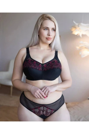 Бюстгальтер без кісточок з вишитим мереживом Elita 209