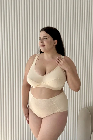 Бавовняні високі труси з мереживом Elita 2505 