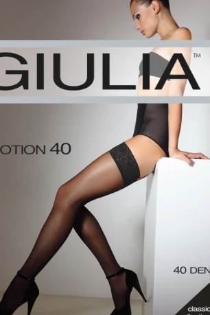 Чулки на силиконовой основе GIULIA EMOTION 40 den, Nero