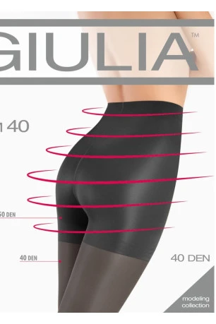 Колготки з підтягуючими шортиками GIULIA Slim 40 den