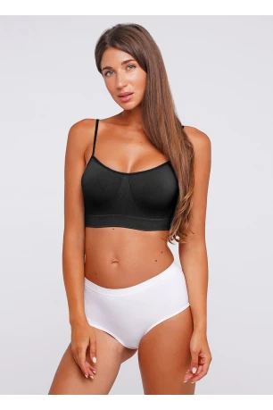 Бесшовный топ GIULIA CAMI TOP BRASSIERE, Черный