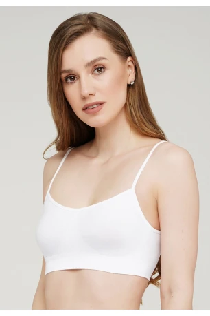 Бесшовный топ GIULIA CAMI TOP BRASSIERE, Белый