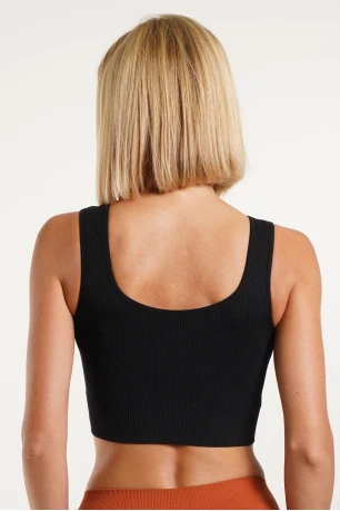 Топ в рубчик GIULIA TOP RIB, Черный