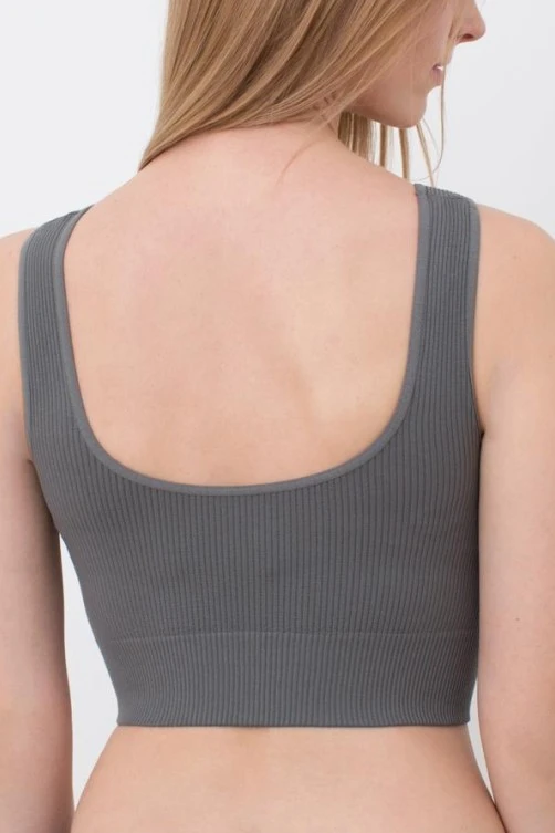 Топ в рубчик на широких бретелях GIULIA TOP RIB