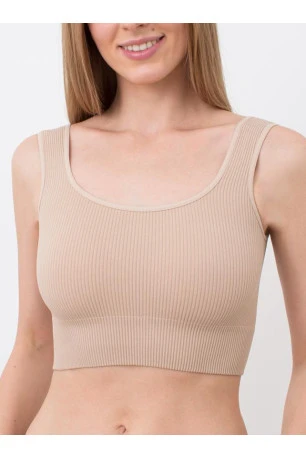 Топ в рубчик на широких бретелях GIULIA TOP RIB
