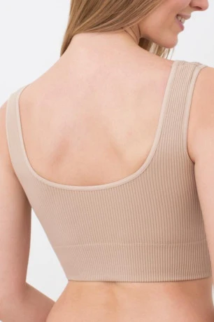 Топ в рубчик на широких бретелях GIULIA TOP RIB