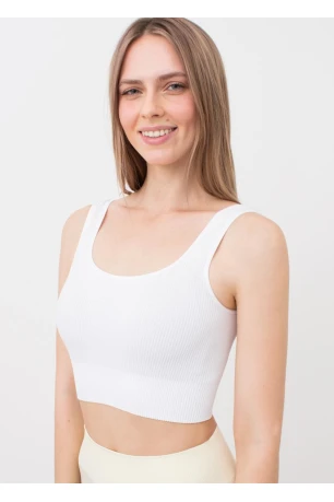Топ в рубчик GIULIA TOP RIB, Белый
