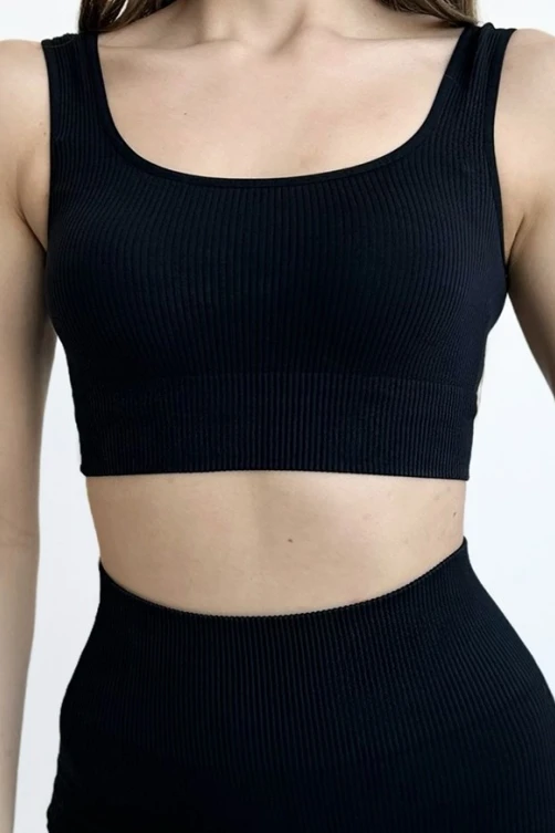 Топ в рубчик на широких бретелях GIULIA TOP RIB