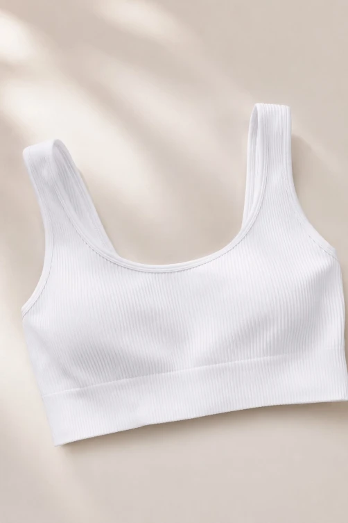 Топ в рубчик на широких бретелях GIULIA TOP RIB