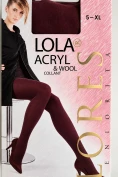 Теплые женские колготки с шерстью LORES Lola, Bordo