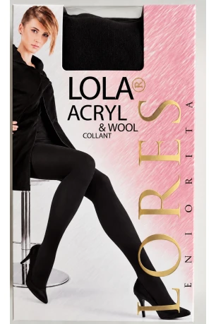 Теплі жіночі колготки з вовною LORES Lola, Nero