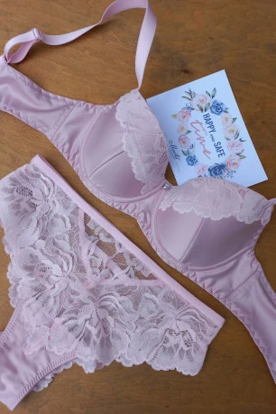 Комплект белья с кружевом Marta Lingerie 215 Saten
