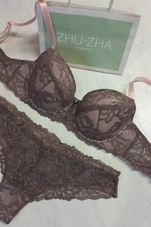 Кружевной комплект белья Marta Lingerie 215 Smoky