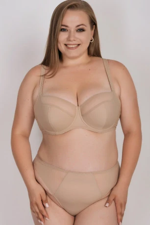 Гладкий бюстгальтер на большие полноты с широкими бретелями Marta Lingerie 328 