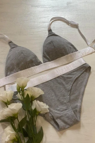 Бавовняний комплект без кісточок Marta Lingerie 242 Меланж, L розмір