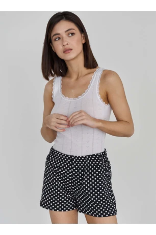 Майка з мереживом Nicoletta 23493, Біла
