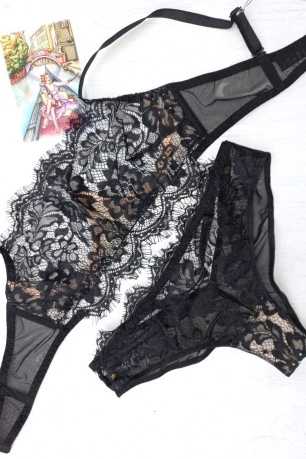 Комплект с изысканного кружева Zhu-Zha 230 LIZZY black