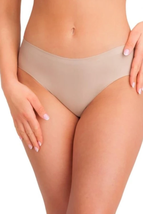 Безшовні трусики з силіконовою смужкою Dolores Invisibli, тілесні
