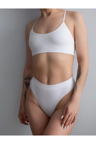 Бесшовный топ GIULIA CAMI TOP RIB, Белый