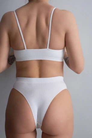 Бесшовный топ GIULIA CAMI TOP RIB, Белый