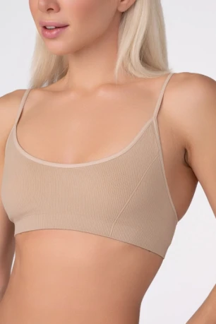 Бесшовный топ на тонких бретелях GIULIA CAMI TOP RIB